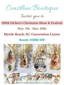 Hello Friends! I want to invite you to Booth #128B/129 at the 43rd Annual Dicken's Christmas Show!