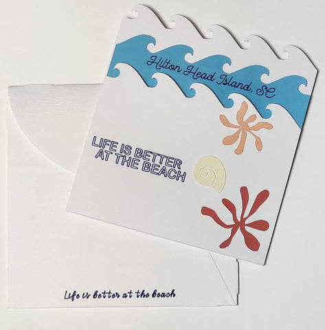 Handmade Cards Life is Better at the Beach Single Card