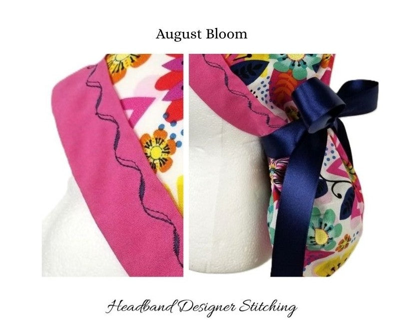 Handmade Floral Ponytail Surgical Cap - Botanical Collection
