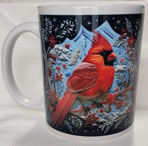 Red Cardinal Sublimated Mugs 11 oz & 15 oz