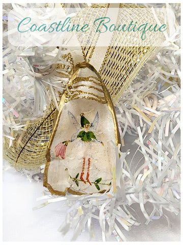 Novelty Ornament Fairy Local Oyster Shell Hand Decorated