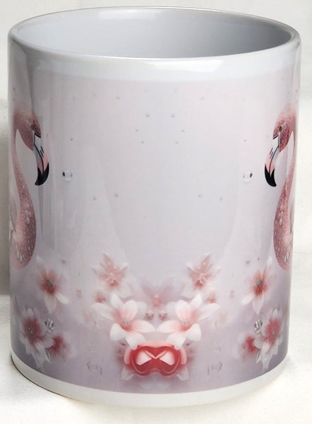 Pink Flamingo - Customize Option Sublimated Mugs 11 oz & 15 oz