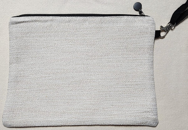 HD Linen Accessories Zipper bag 9"x6.5"- Sublimate  & Personalize for you!