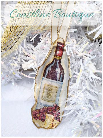 Novelty Ornament Wine Local Oyster Shell Hand Decorated