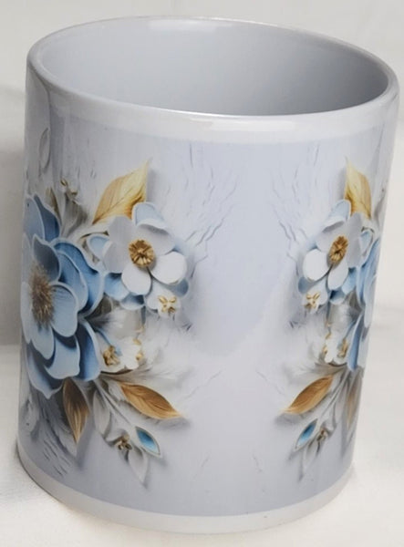 Flowers Customize Option Sublimated Mugs 11 oz & 15 oz