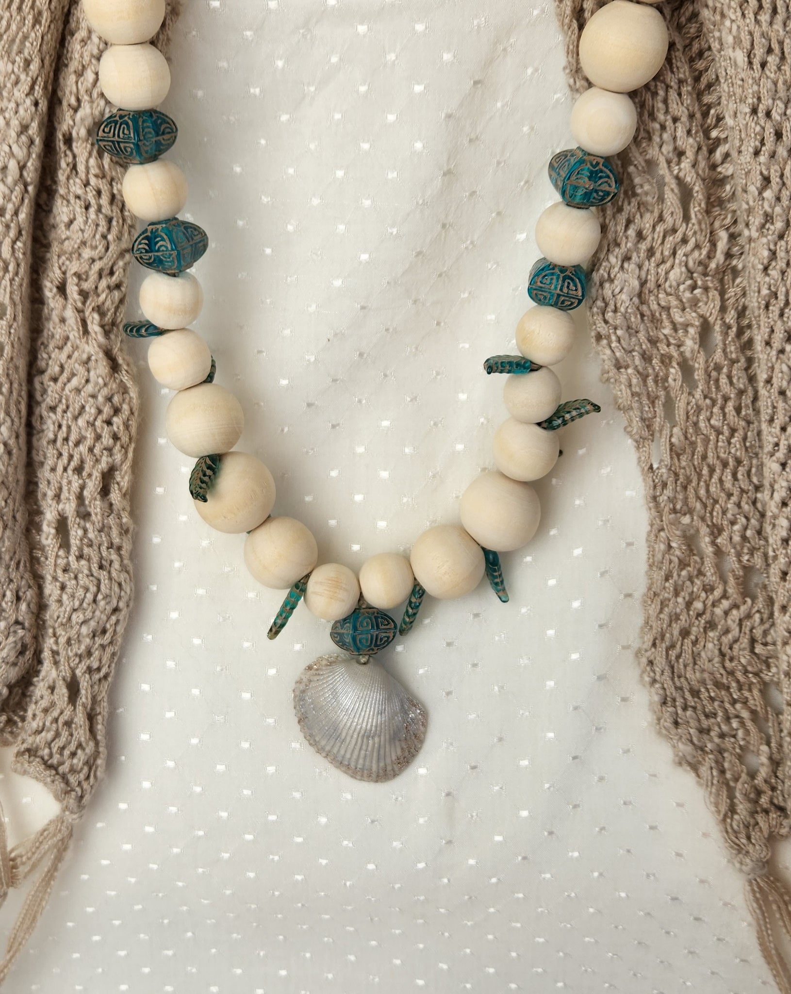 Buy Summer Beaded Necklace, Beach Necklace, Cowrie Shell Necklace, Summer  Layers, Ivory Beads, Shell Jewelry, Gift for Her, Made in Greece. Online in  India - Etsy