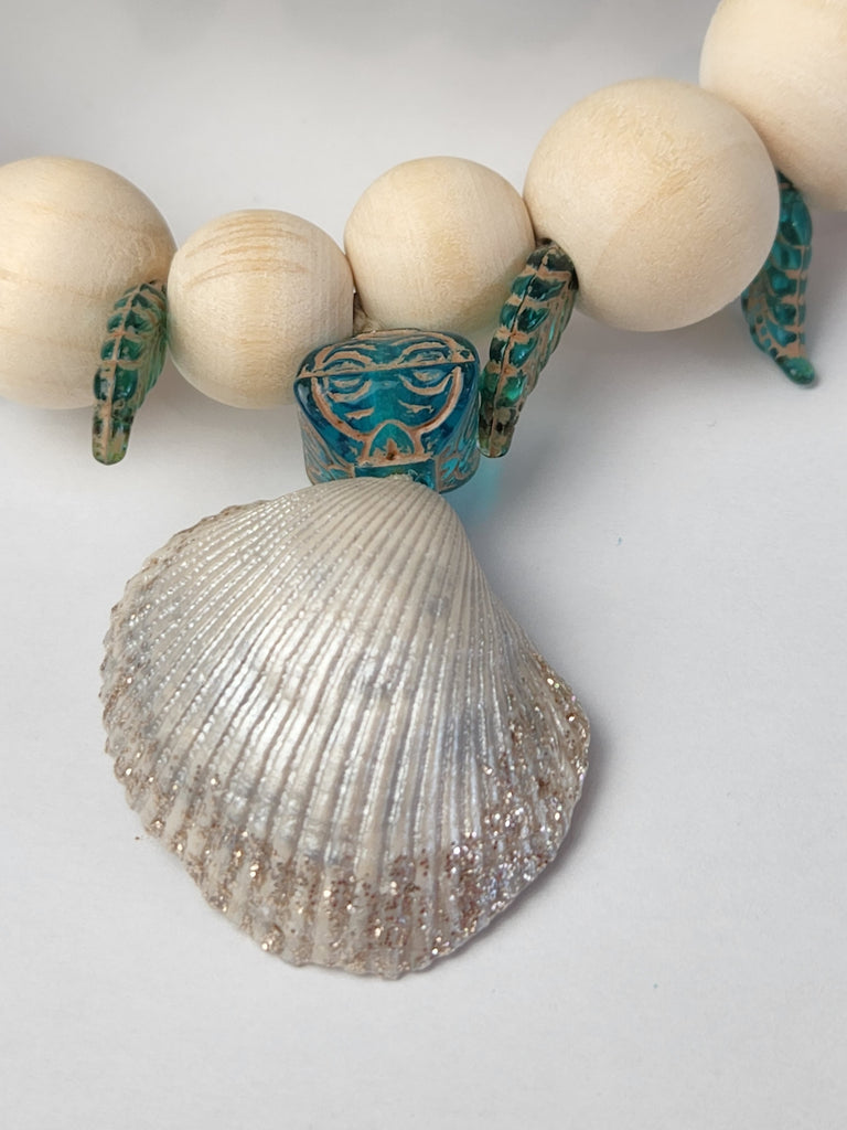 Beaded Multi Strand + Statement Abalone Shell necklace – [ki-ele]